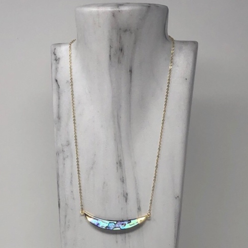 🆕Abalone/14K Crescent Pendant - Picture 4 of 7